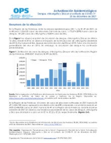 Actualización Epidemiológica Dengue, Chikungunya y Zika en el contexto del COVID-19: 23 diciembre 2021