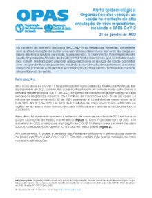 Alerta Epidemiológico: Organização dos serviços de saúde no contexto de alta circulação de vírus respiratórios, incluindo o SARS-CoV-2 - 21 de janeiro de 2022