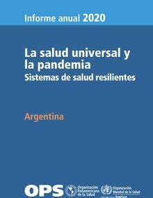 Tapa informe anual OPS Argentina 2020