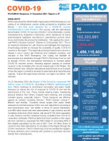 COVID-19 - PAHO/WHO Response, Report 67 (31 December 2021)