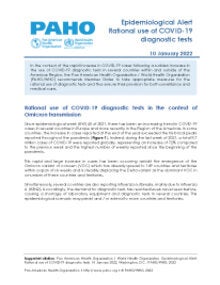 Epidemiological Alert: Rational use of COVID-19 diagnostic tests - 10 January 2022