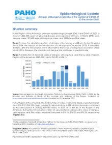 Epidemiological Update Dengue, Chikungunya and Zika in the context of COVID-19: 23 December 2021