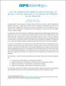 Portada documento. Lista de dispositivos