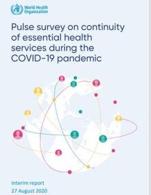 Pulse survey on continuity of essential health services during the COVID-19 pandemic: interim report, 27 August 2020