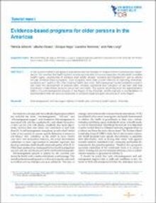 Evidence-based programs for older persons in the Americas