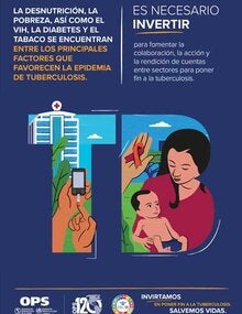 Afiche: Es necesario invertir para fomentar la colaboración, la acción y la rendición de cuentas entre sectores para poner fin a la TB