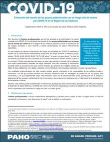 Estimación del tamaño de los grupos poblacionales con un riesgo alto de muerte por COVID-19 en la Región de las Américas