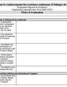 Fiche d’évaluation