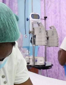 Nurses training in the Caribbean 