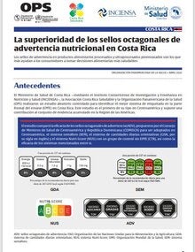La superioridad de los sellos octagonales de advertencia nutricional en Costa Rica