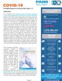 COVID-19 - PAHO/WHO Response, Report 71 (25 February 2022)