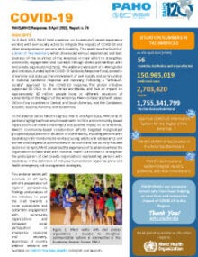 COVID-19 - PAHO/WHO Response, Report 74 ( April 8, 2022)