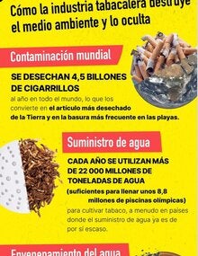 Infografía: Secretos turbios - Cómo la industria tabacalera destruye el medio ambiente y lo oculta