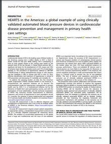 HEARTS in the Americas: a global example of using clinically validated automated blood pressure devices in cardiovascular disease prevention and management in primary health care settings