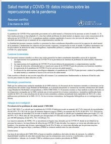 Salud mental y COVID-19: datos iniciales sobre las repercusiones de la pandemia: resumen científico, 2 de marzo de 2022