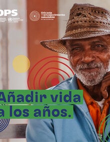 Tarjeta de redes sociales persona mayor añadir vida a los años