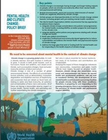 Mental health and climate change: policy brief