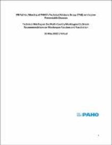 Summary of recommendations of the VIII Ad Hoc Meeting of PAHO’s Technical Advisory Group (TAG) On Vaccine-Preventable Diseases - Vaccines against Monkeypox