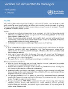 Vaccines and immunization for monkeypox: Interim guidance, 14 June 2022
