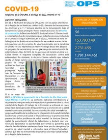 COVID-19 - Respuesta de la OPS/OMS Reporte 75 (6 de mayo de 2022)