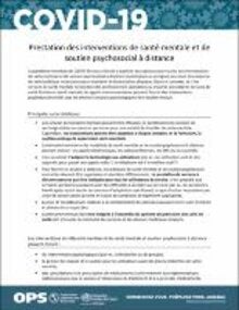 Prestation des interventions de santé mentale et de soutien psychosocial à distance