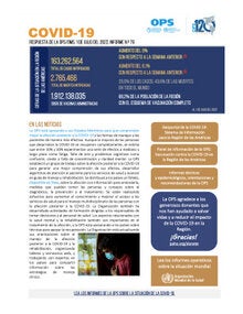 COVID-19 - Respuesta de la OPS/OMS Reporte 79 (1 de julio de 2022)