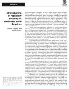 Strengthening of regulatory systems for medicines in the Americas