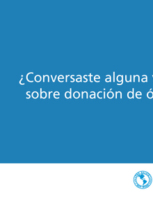 Manos que expresan al donante de órganos