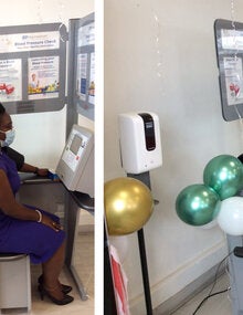 Blood pressure kiosk in ATG