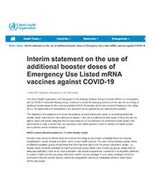 who-interim-statement-use-additional-booster-doses-emergency-use-listed-mrna-vaccines-against-covid-19