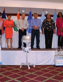 Formal Handover Ceremony of Equipment through the India-UN Grant to the MoHW in Belize