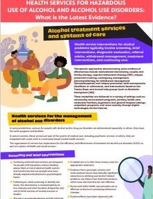 Health Services for Hazardous Use of Alcohol and Alcohol Use Disorders: what is the Latest Evidence?