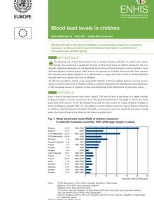 Blood lead levels in children; 2007