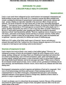 Exposure to lead: a major public health concern- 2nd Edition; 2021