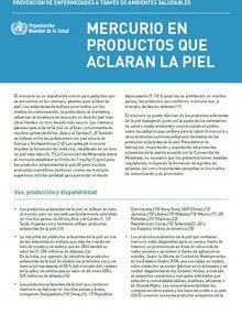Mercurio en productos que aclaran la piel; 2019