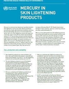 Mercury in skin lightening products; 2019