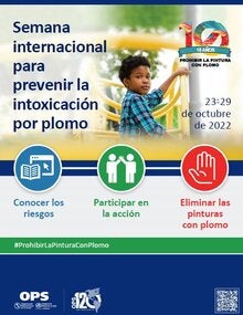 Afiche: Semana internacional para prevenir la intoxicación por plomo 2022