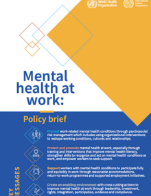 Mental health at work