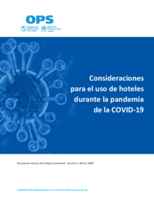 Consideraciones para el uso de hoteles durante  la COVID-19