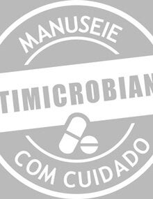 Autocolante nº2: "Antimicrobianos. Manuseie com cuidado"