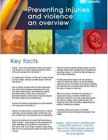 Cover of Preventing injuries and violence: an overview