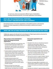 Global alcohol action plan 2022-2030. A summary for international partners, civil society organizations and academia in the Americas