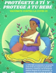 Poster: Lactancia y COVID-19 - Mujer amamantando