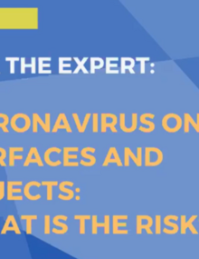 Facebook Live - Ask the expert: Coronavirus on surfaces and objects, what is the risk?