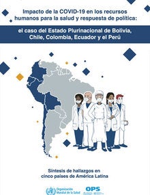 Cubierta de publicación impacto de la COVID-19 y los recursos humanos para la salud