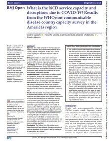What is the NCD service capacity and disruptions due to COVID-19? Results from the WHO non-communicable disease country capacity survey in the Americas region