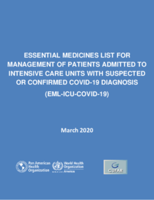 Essential Medicines List for Management of Patients - COVID19