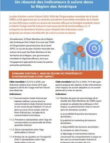 Plan d’action mondial contre l’alcool 2022-2030. Un résumé des indicateurs à suivre dans la Région des Amérique
