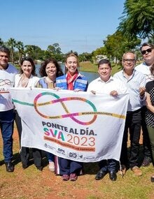 Foto de autoridades de Brasil, Argentina y de OPS