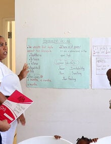 Immunization session at a polyclinic